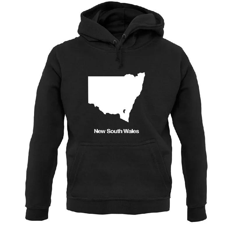 New South Wales Silhouette Unisex Hoodie Cotton Hoodie Fleece Lining Warmth