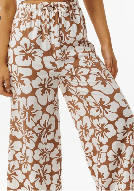 Hibiscus Heat Pant - Brown Comfortable Denim Trousers