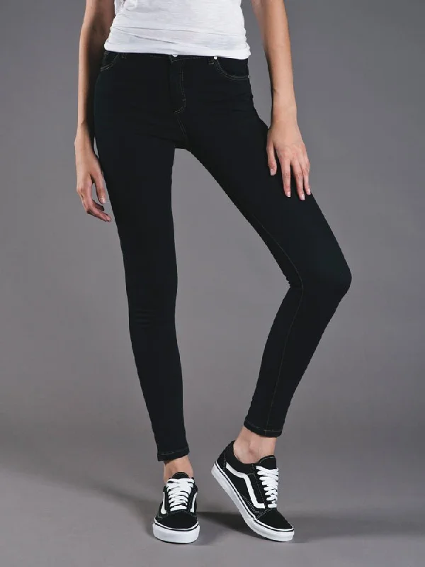 WOMENS MIKA MID RISE PANTS - DARK NABR - CLEARANCE Chic Wool Trousers