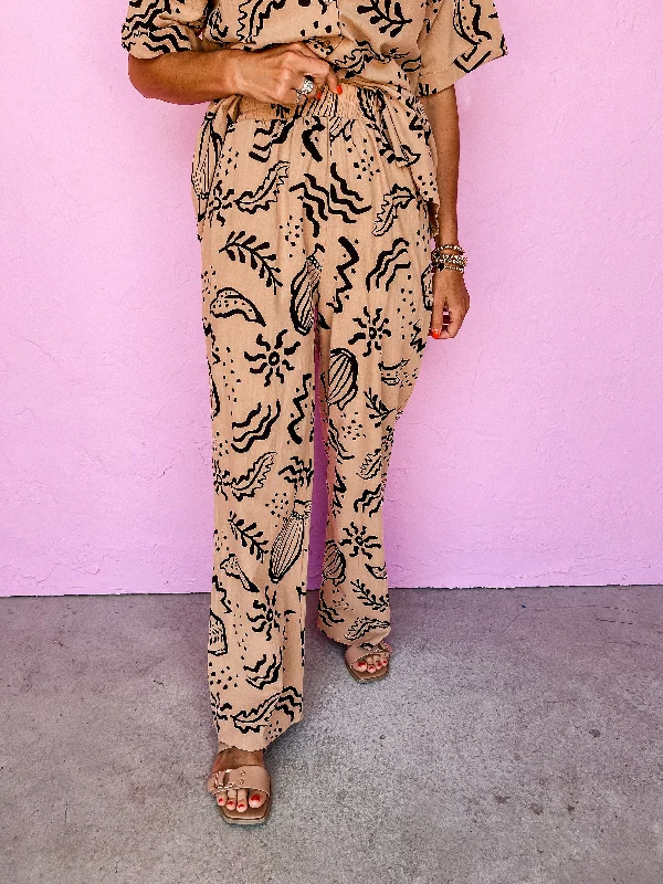 By My Side Bold Print Pants Stylish Casual Pants