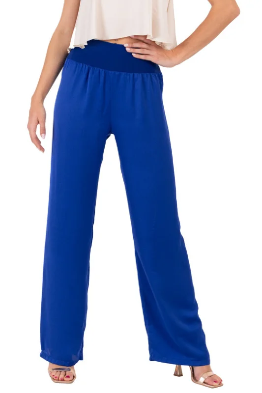 Satin Wide Leg Pants Relaxed Casual Leggings