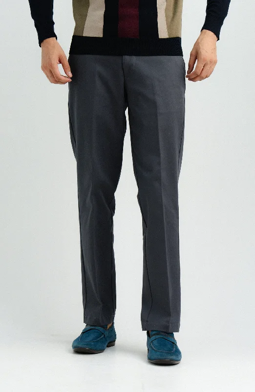 Wrinkle Free Pant - Charcoal Stretch Fit Pants