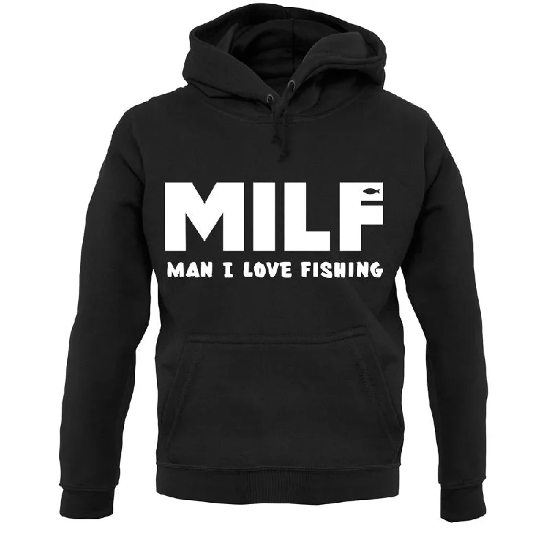 Milf Man I Love Fishing Unisex Hoodie Hoodie with Neon Bright Vibrant
