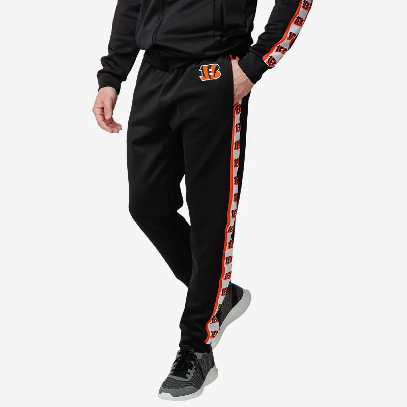Cincinnati Bengals Stripe Logo Track Pants Classic Straight Pants