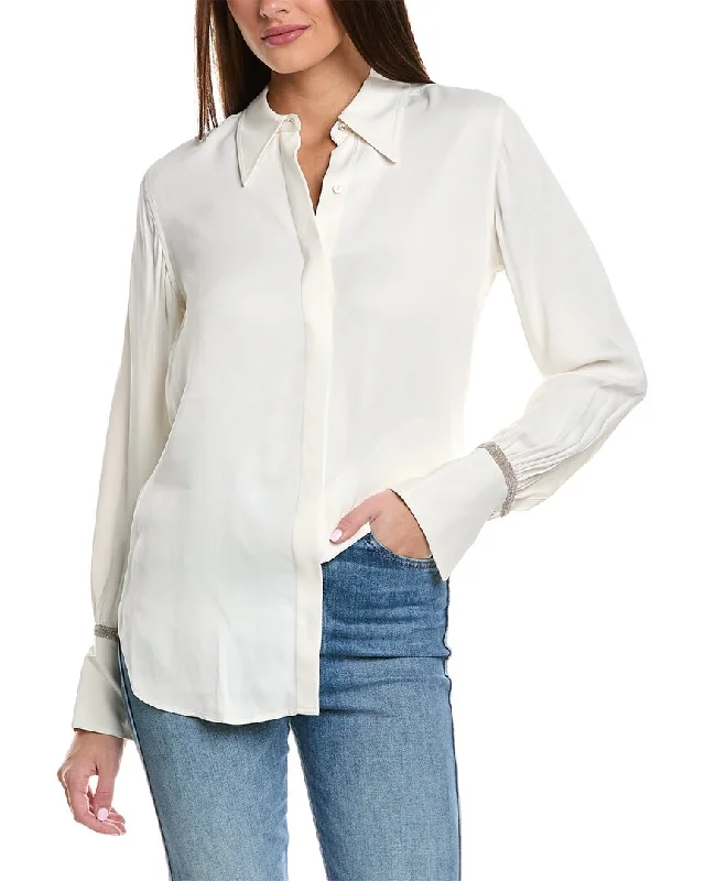 3.1 Phillip Lim Embellished Blouse Short Sleeve Blouse