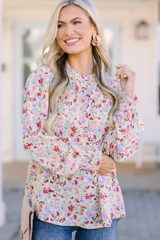 Can't Change Sage Floral Blouse Smart Business Blouse