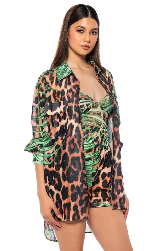 IN PARADISE OVERSIZED FLOWY BLOUSE Oversized Silk Blouse