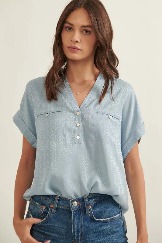 Into the Light Jacquard Dolman Blouse Modern Oversized Blouse