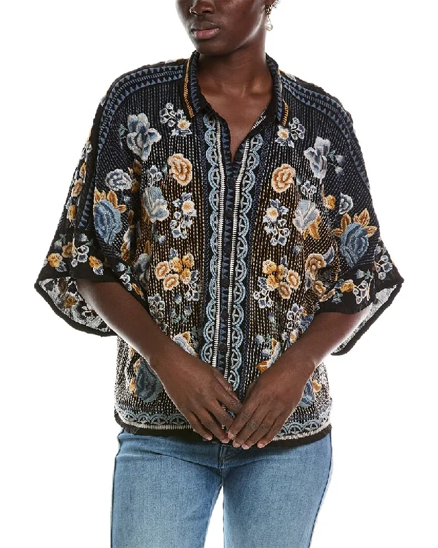 Johnny Was Minerva Blouse Oversized Silk Blouse