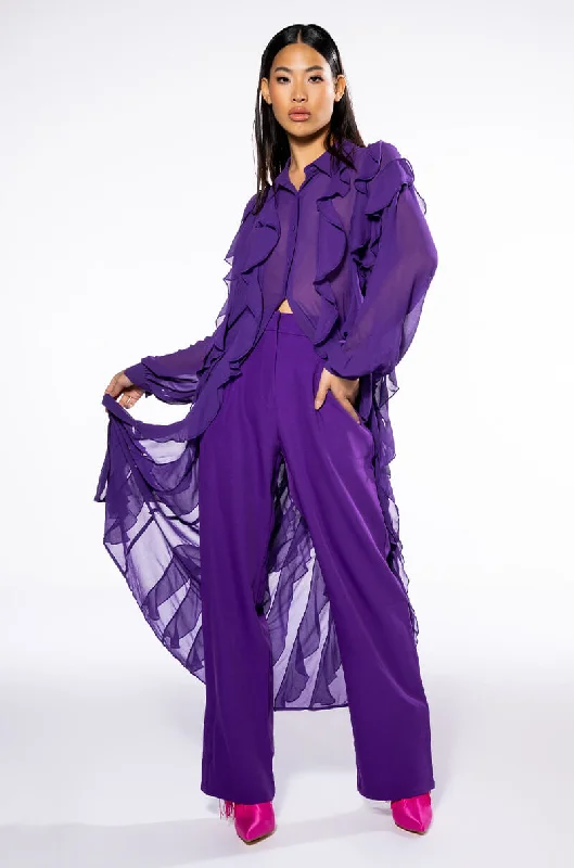 PURPLE RAIN LONG BLOUSE Modern Oversized Blouse