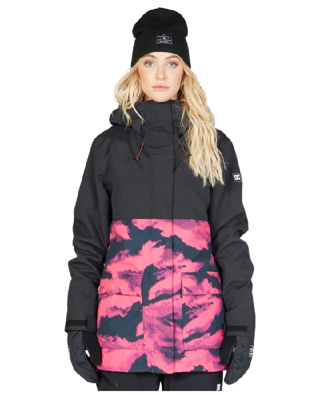 DC Cruiser Womens Snow Jacket - Crazy Pink Clouds - 2023 Print Jacquard Patchwork