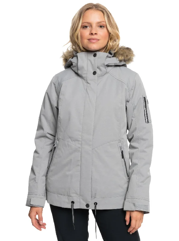 Meade Technical Snow Jacket - Heather Grey Lace Blend Ribbed Blend Corduroy Blend