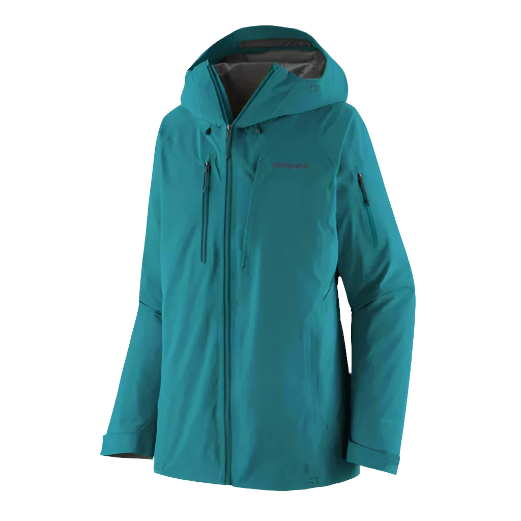 Patagonia PowSlayer Women's Snow Jacket - Belay Blue - 2024 Embroidered Appliqued Beaded