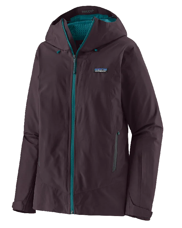 Patagonia Storm Shift Women's Snow Jacket - Obsidian Plum - 2024 Ribbed Striped Patterned