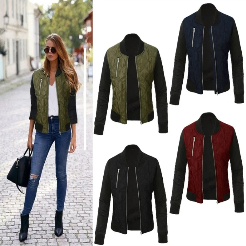 Plus Size Autumn Winter Fashion Slim Women's Jacket Zipper Beaded Sequined Faux Fur