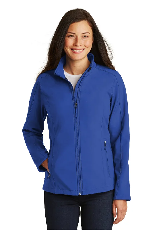 Port Authority Womens Core Wind & Water Resistant Full Zip Jacket - True Royal Blue Boxy Fit Fitted Loose