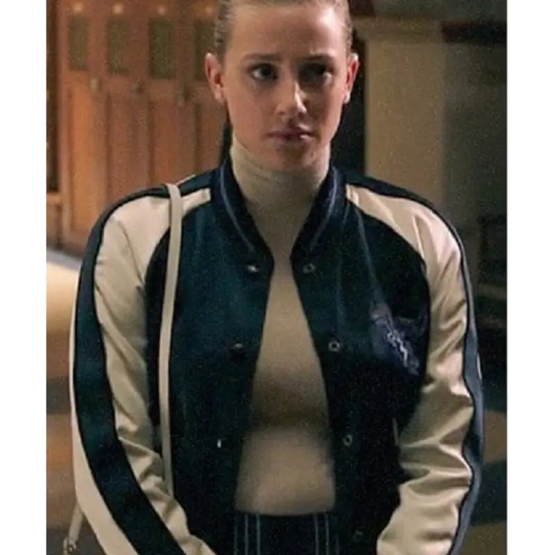 Riverdale S04 E09 Betty Cooper Dinosaur Bomber Jacket Elasticated Padded Insulated