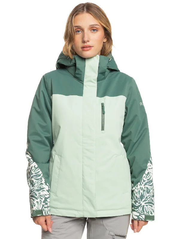 Roxy Jetty Block Technical Snow Jacket - Dark Forest Wild Cozy Warm Stylish