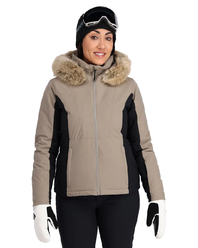 Spyder Vida Womens Snow Jacket - Cashmere - 2023 Basic T-Shirt Crew Neck Short Sleeve