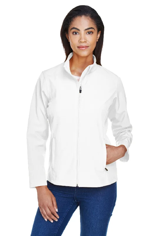 Team 365 Womens Leader Windproof & Waterproof Full Zip Jacket - White Chenille Brocade Lace