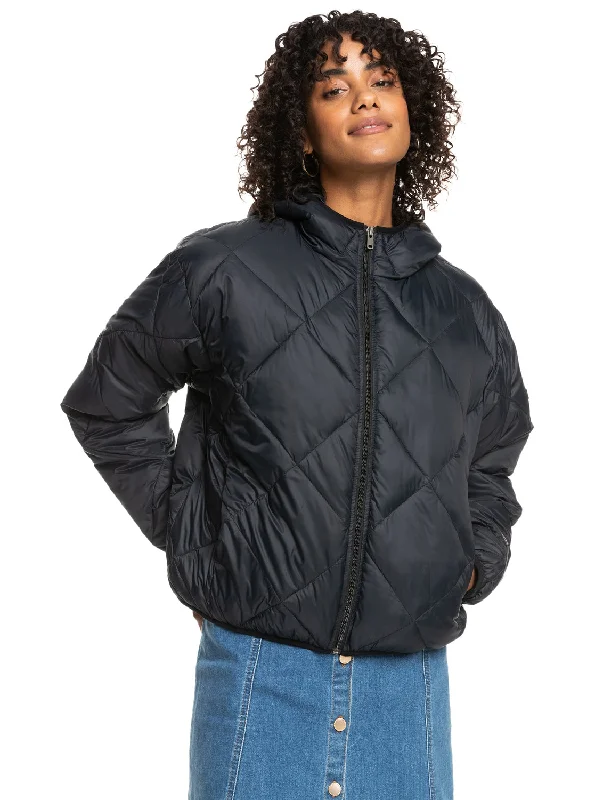 Wind Swept Lightweight Hooded Packable Jacket - Anthracite Hooded Caped Shawl Collar