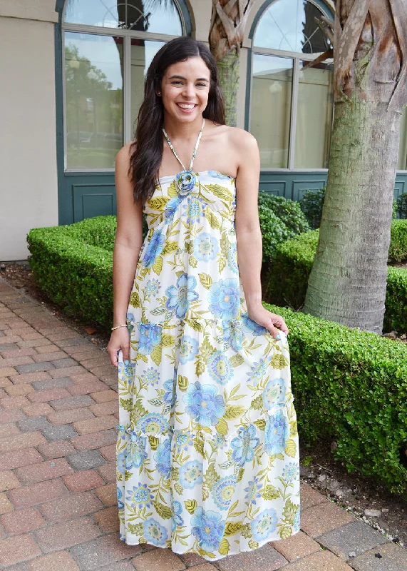 Boardwalk Brunch Maxi Dress Elegant Maxi Dress with Belt