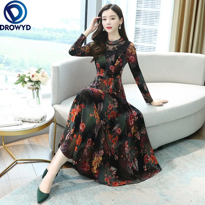 2022 Summer Elegant Women Boho Beach Maxi Dresses Long-sleeve Party Bodycon Pink Vestidos Vintage Chiffon Casual Midi Sundress Stylish V-Neck Maxi Dress 2022 Summer Elegant Women Boho Beach Maxi Dresses Long-sleeve Party Bodycon Pink Vestidos Vintage Chiffon Casual Midi Sundress Stylish V-Neck Maxi Dress