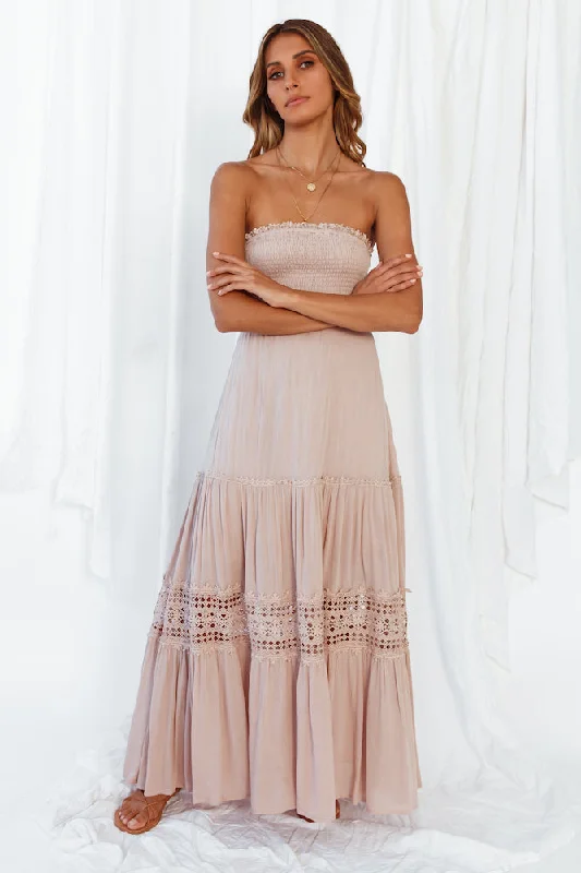 Agatha Maxi Dress Mocha Stylish V-Neck Maxi Dress