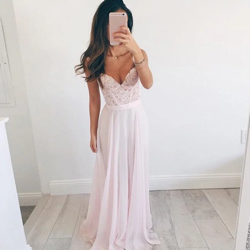 Summer Sexy Strap V Neck Backless Lace Long Dress 2022 Women Casual Elegant Party Wedding Tulle Maxi Dresses vestidos Elegant Lace-Up Maxi Dress