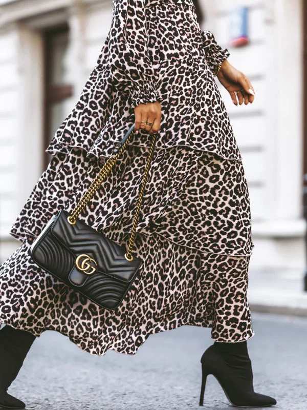 Blue Zone Planet | High Waist Long Sleeve Leopard Pint Maxi Dress Stylish One-Shoulder Maxi Dress Blue Zone Planet | High Waist Long Sleeve Leopard Pint Maxi Dress Stylish One-Shoulder Maxi Dress