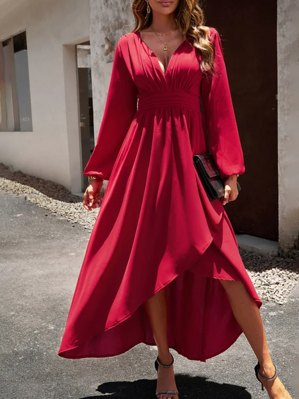 Blue Zone Planet | Slim waist V-neck maxi dress with big A-line swing Classic Tulle Maxi Dress Blue Zone Planet | Slim waist V-neck maxi dress with big A-line swing Classic Tulle Maxi Dress