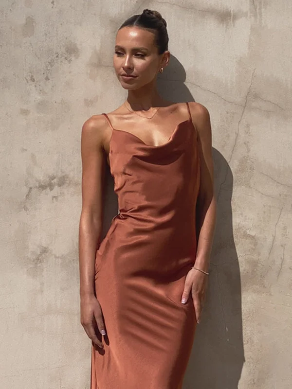 Blue Zone Planet | Spaghetti strap deep V-neck slim style maxi dress Cozy Knit Maxi Dress Blue Zone Planet | Spaghetti strap deep V-neck slim style maxi dress Cozy Knit Maxi Dress