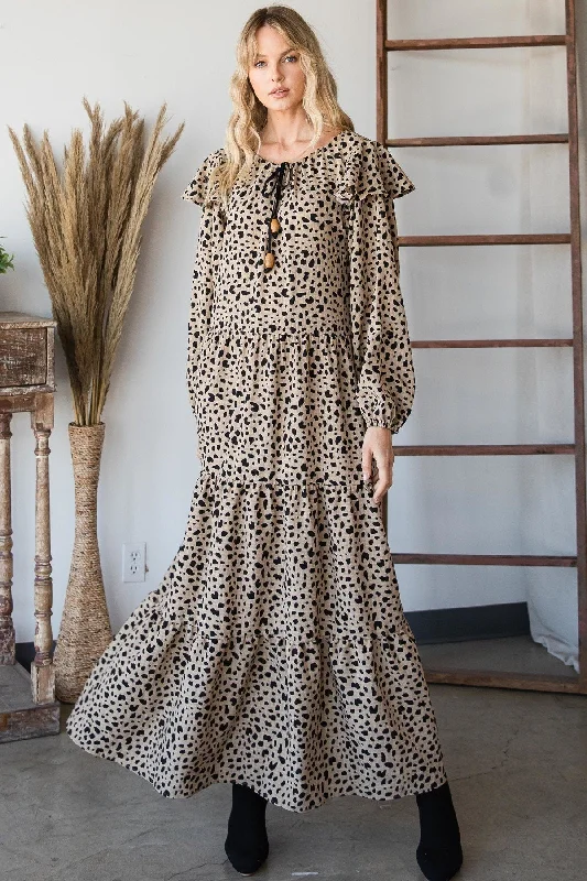 Bohemian Maxi Dress Trendy Satin Maxi Dress