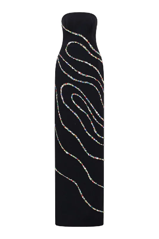 CALLIOPE CREPE BODYCON MAXI DRESS Fashionable Sheer Maxi Dress