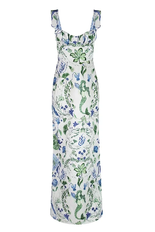 CLIO OCEANID MAXI DRESS Classic Solid Maxi Dress