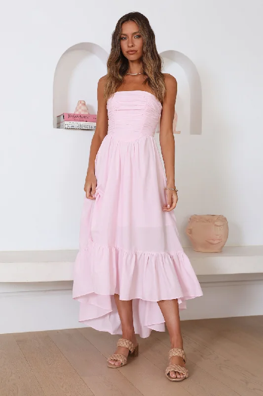 Love In The Summer Maxi Dress Pink Cozy Ribbed Maxi Dress