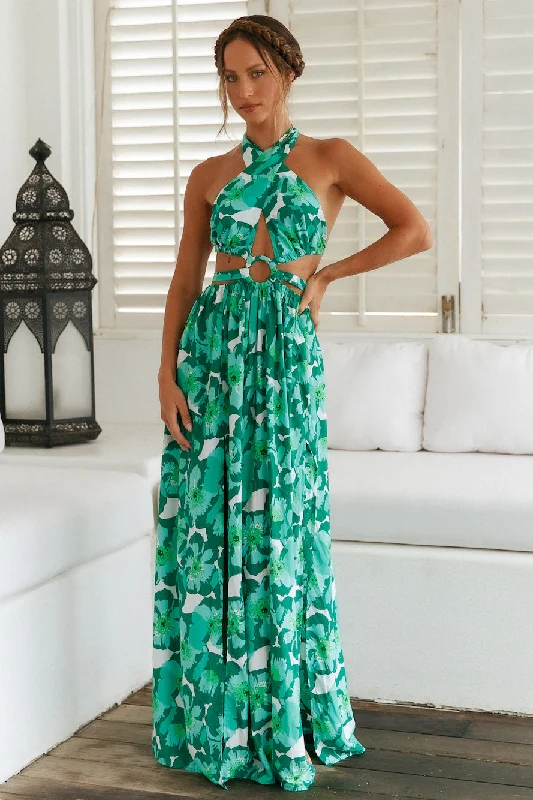 Someday With You Maxi Dress Elegant Maxi Dress with Drapes