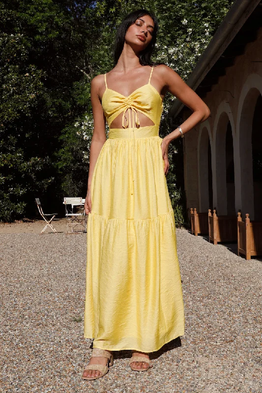 Summer Disposition Maxi Dress Yellow Cozy Longline Maxi Dress