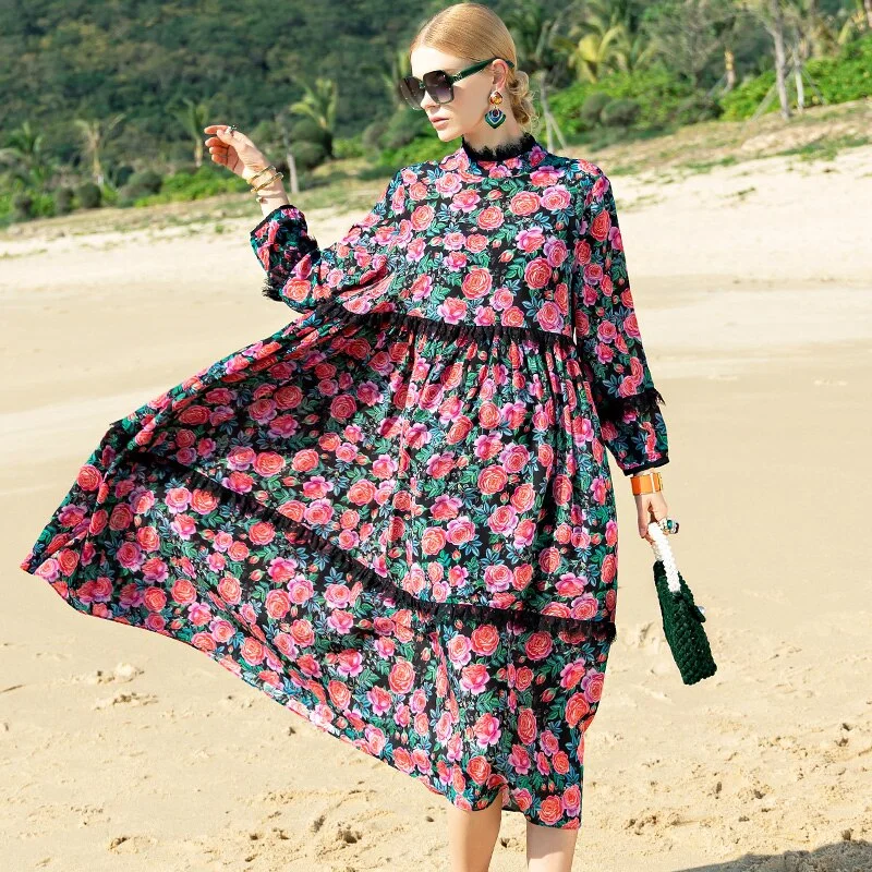 ZUOMAN Vintage Red Floral 4XL Plus Size Maxi Dresses Spring Autumn Mulberry Silk Beach Dress Women Elegant Bodycon Party Vestido Cozy Knit Maxi Dress ZUOMAN Vintage Red Floral 4XL Plus Size Maxi Dresses Spring Autumn Mulberry Silk Beach Dress Women Elegant Bodycon Party Vestido Cozy Knit Maxi Dress