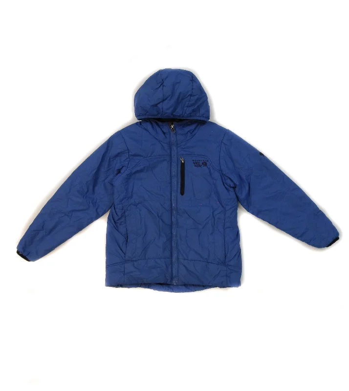 Kids Hooded Compressor Jacket Notch Collar Peter Pan Collar Cowl Neck