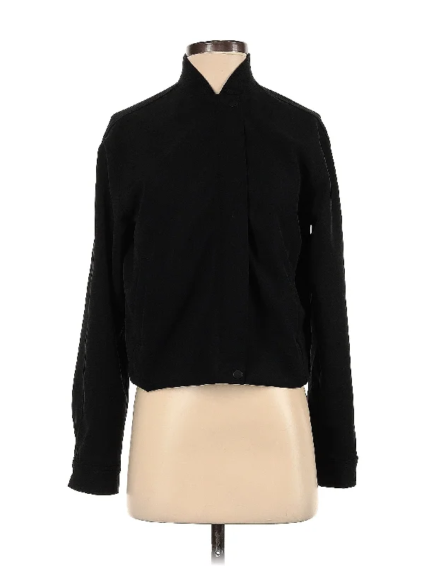 Track Jacket Notch Collar Peter Pan Collar Cowl Neck