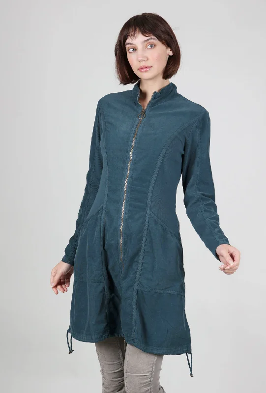 Uzma Jacket Dress, Seaport Zippered Front Buttoned Front Snap Front