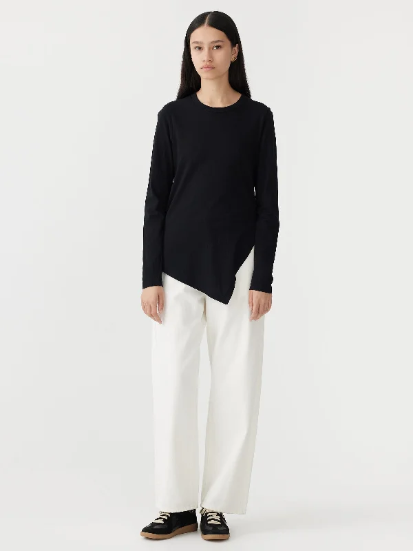 asymmetric split long sleeve t.shirt Modern Contemporary Chic