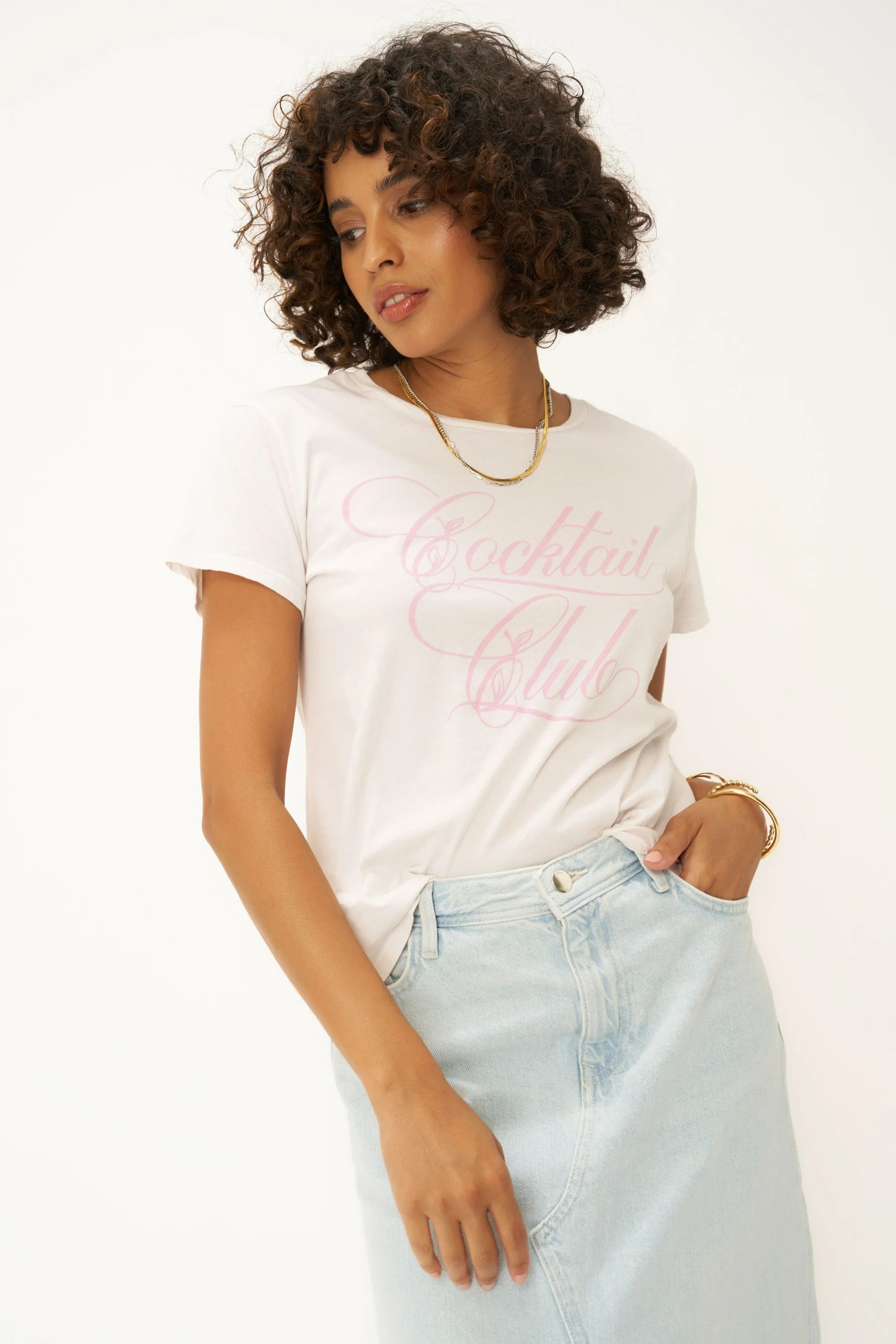 Cocktail Club Tee Fashionable Trendy Casual