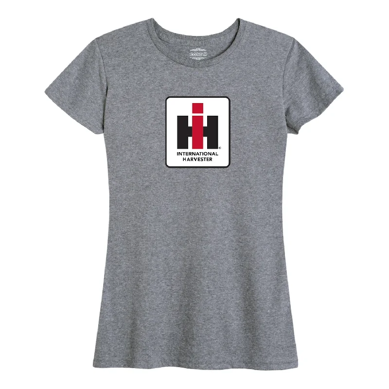 International Harvester™ - IH Square - Women's Short Sleeve T-Shirt Solid Print Embellished International Harvester™ - IH Square - Women's Short Sleeve T-Shirt Solid Print Embellished