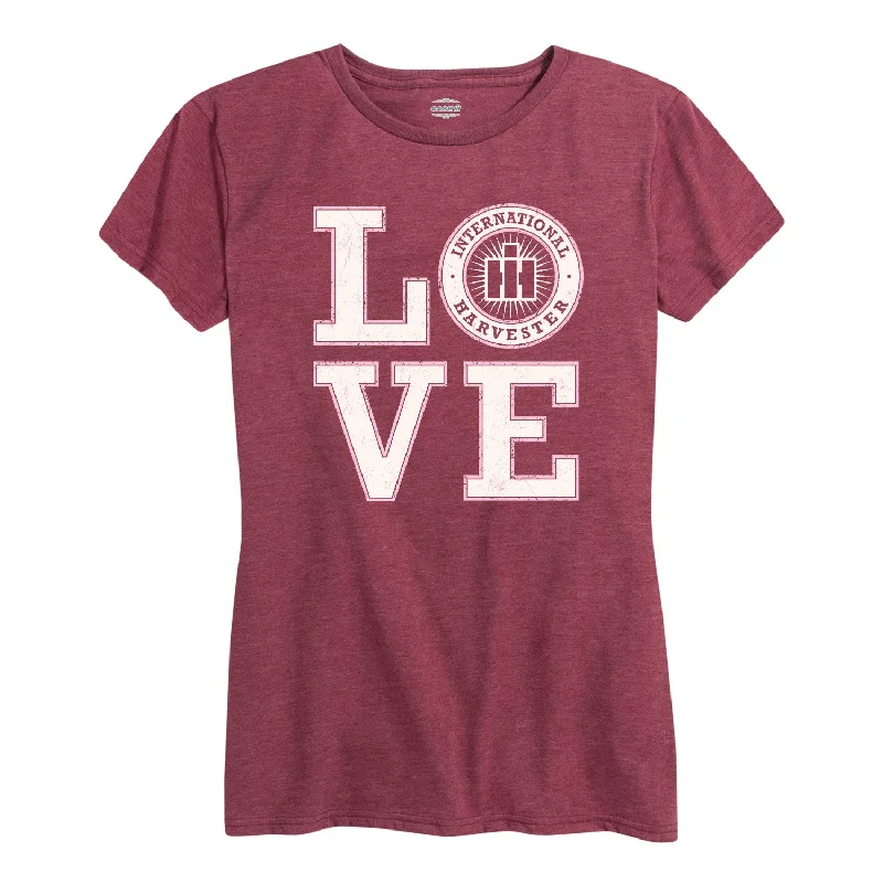 International Harvester™ - Love IH - Women's Short Sleeve T-Shirt Plaid T-Shirt Polka Dot Checkered International Harvester™ - Love IH - Women's Short Sleeve T-Shirt Plaid T-Shirt Polka Dot Checkered