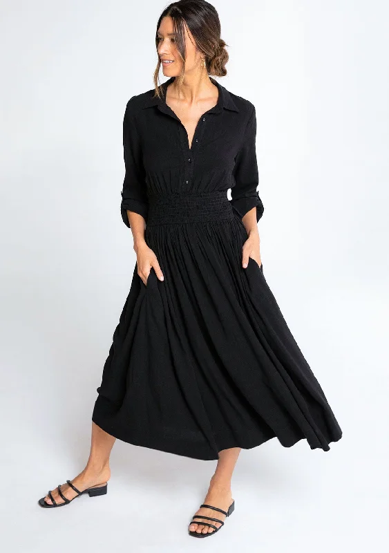 Dakota Midi Shirt Dress Layered Multi-layer Single Layer