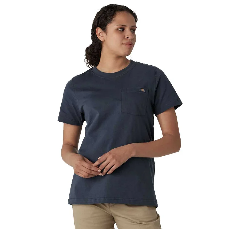Dickies Women's Heavyweight Short Sleeve Pocket T-Shirt Thin T-Shirt Open Front Quick Dry Dickies Women's Heavyweight Short Sleeve Pocket T-Shirt Thin T-Shirt Open Front Quick Dry