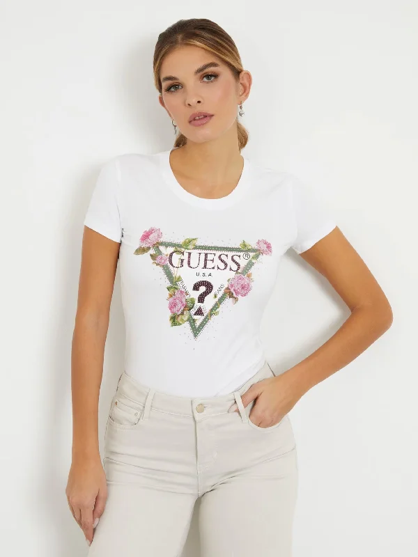 FLORAL LOGO TRIANGLE TEE Plaid T-Shirt Polka Dot Checkered