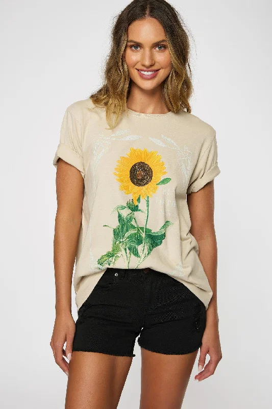 LADIES SUN RUN TEE Embroidered Appliqued Beaded